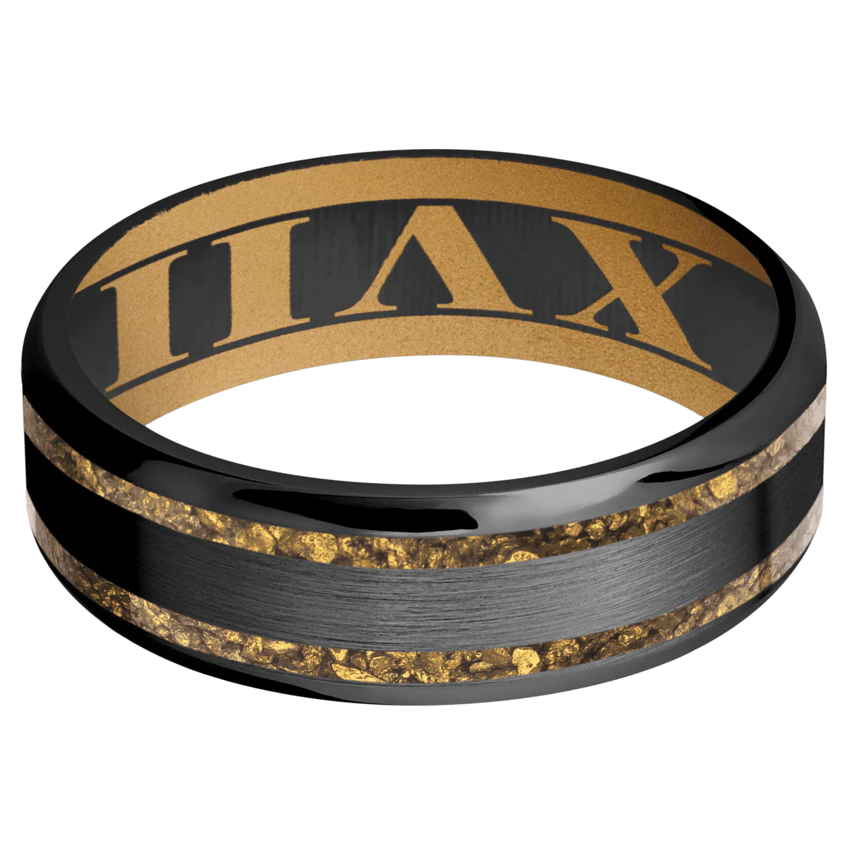 Zirconium + Satin , Polish Finish + Gold - Image 3