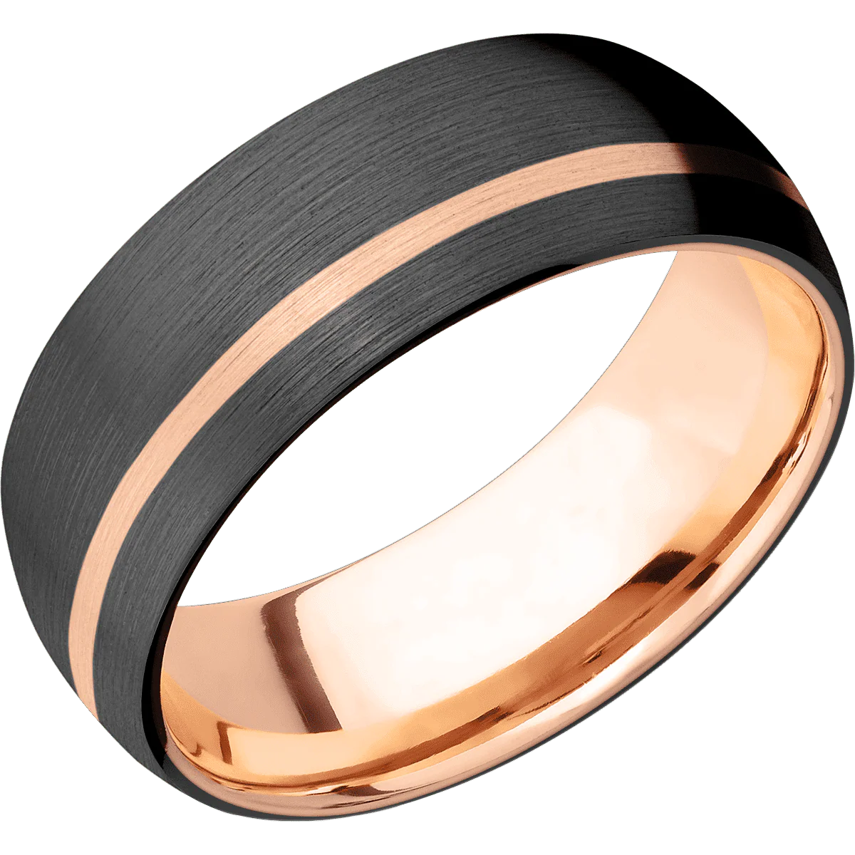 Zirconium + Satin , Satin Finish + 14K Rose Gold - Image 2
