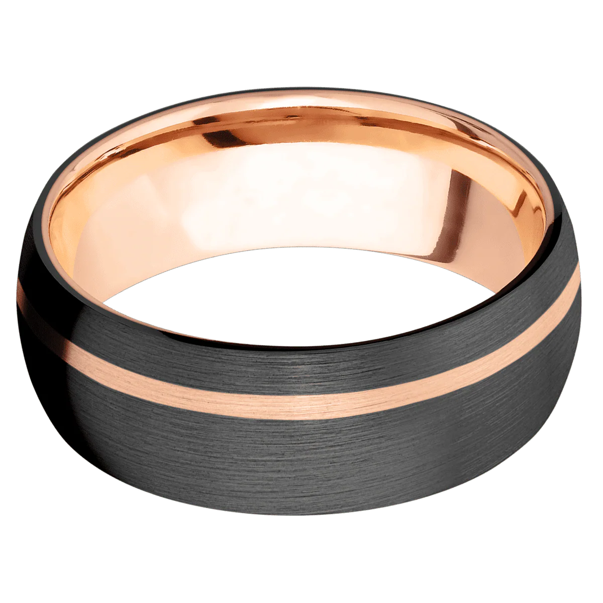 Zirconium + Satin , Satin Finish + 14K Rose Gold - Image 3